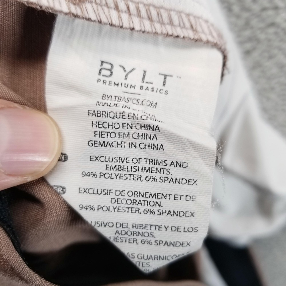 BYLT Premium Basics Shorts Mens‎ 40 Brown Kinetic Chino Stretch 9" Performance - Picture 6 of 12